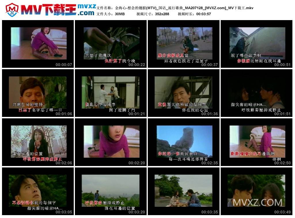 金海心-想念的翅膀(MTV)_国语_流行歌曲_MA207128